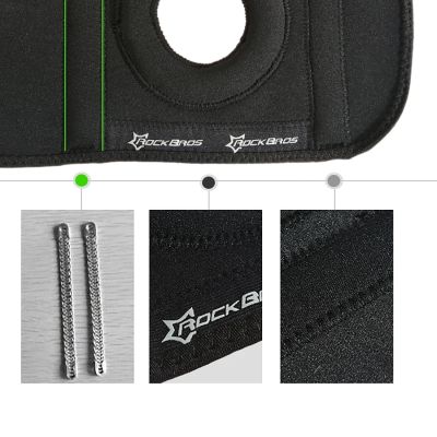 9. Ochraniacz sportowy Rockbros LF1106L na rzepkę i staw kolanowy rozmiar L - czarny