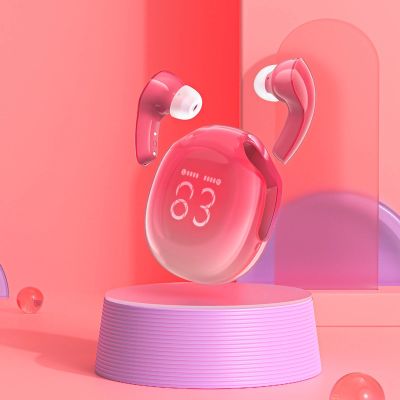 7. Słuchawki bezprzewodowe Acefast T9 Bluetooth 5.3 douszne - czerwone