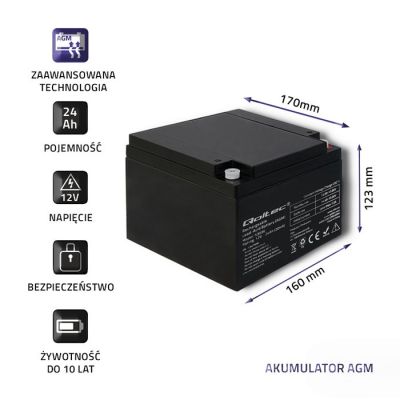3. Akumulator bezobsługowy Qoltec 53036