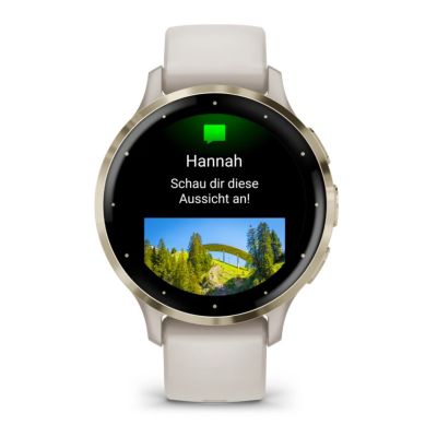 4. Garmin Venu 3S 3,05 cm (1.2") AMOLED 41 mm Cyfrowy 390 x 390 px Ekran dotykowy Złoto, Kość słoniowa Wi-Fi GPS