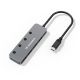 2. Hub USB Wozinsky WHS088YSS 4x USB-A z indywidualnymi włącznikami aluminiowy z kablem USB-C 15 cm - szary