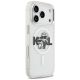 4. Etui Karl Lagerfeld IML Glitter Karl & Choupette Sketch Logo MagSafe na iPhone 17 Pro - przezroczyste