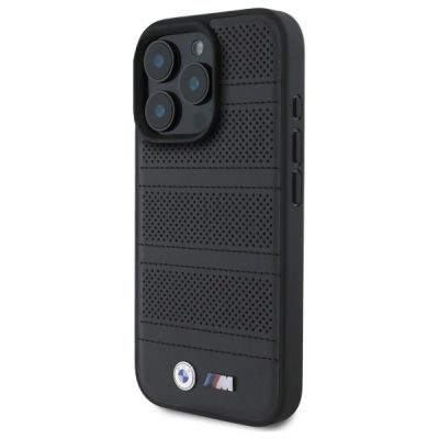 2. Etui BMW M Perforated And Stitched Line MagSafe na iPhone 16 Pro Max - czarne