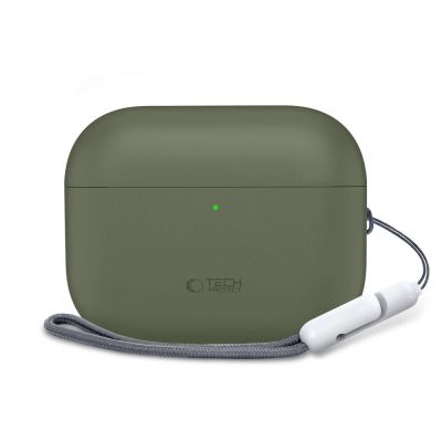 3. Etui Tech-Protect Silicone na AirPods Pro 3 - zielone