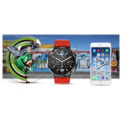 17. Smartwatch Gravity GT21-6 + Czerwony Pasek Silikonowy