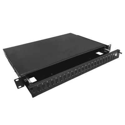 2. Alantec Przełącznica światłowodowa teleskopowa 24xSC duplex / 24xLC quad 19" 1U z akcesoriami montażowymi (dławiki, opaski) (FOP-1U-24SCD-C-P)