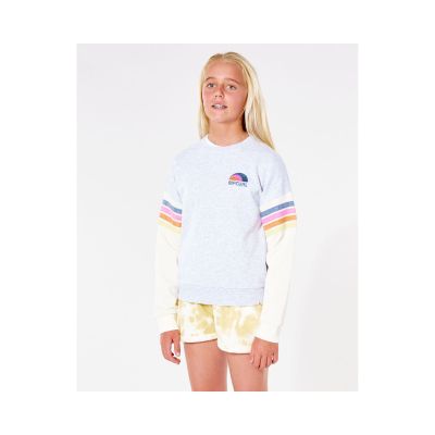 5. Bluza RIP CURL Surf Revival Crew - Girl - jasny szary