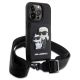 3. Etui Karl Lagerfeld Crossbody Saffiano Karl & Choupette na iPhone 14 Pro - czarne