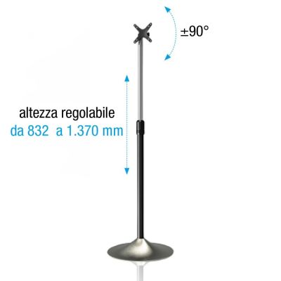 8. Techly ICA-TR10 uchwyt do tablic informacyjnych 68,6 cm (27") Srebrny