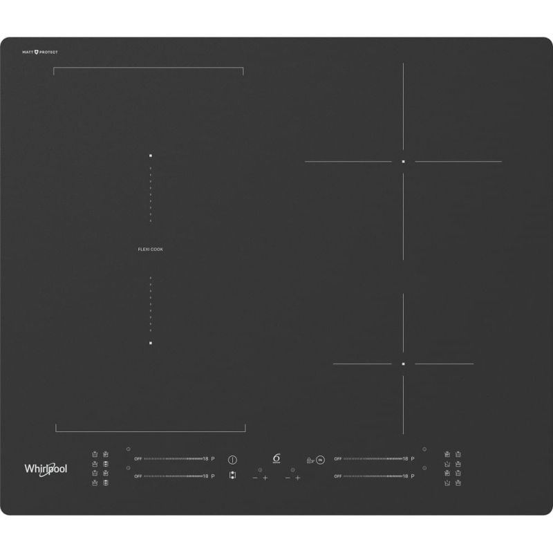 2. Płyta indukcyjna WHIRLPOOL WF S7560NE BM czarny mat FlexiSide Chef Control MattProtect