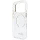7. Etui Guess IML Script Metal MagSafe na iPhone 18 Pro / 17 Pro - przezroczyste