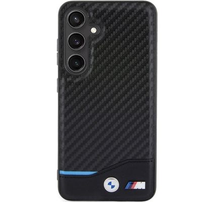 3. Etui BMW Leather Carbon na Samsung Galaxy S24 - czarne
