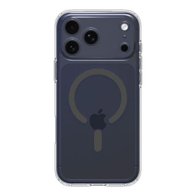 9. Etui Spigen Ultra Hybrid MagSafe na iPhone 17 Pro - przezroczysto-szare