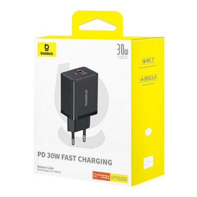 7. Ładowarka sieciowa Baseus Cube Pro 30W USB-C USB-A - czarna