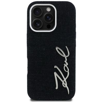 3. Etui Karl Lagerfeld FW Jeans Signature Logo na iPhone 16 Pro Max - czarne