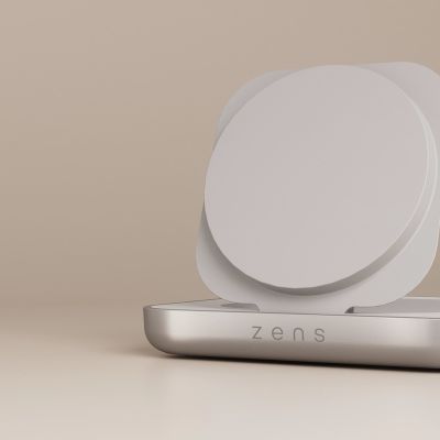 4. ZENS ZESC20W/00 ładowarka do urządzeń przenośnych Słuchawki, Smartfon, Oglądaj Biały, Srebrny USB Bezprzewodowe ładowanie Szybkie ładowanie Wewnętrzna