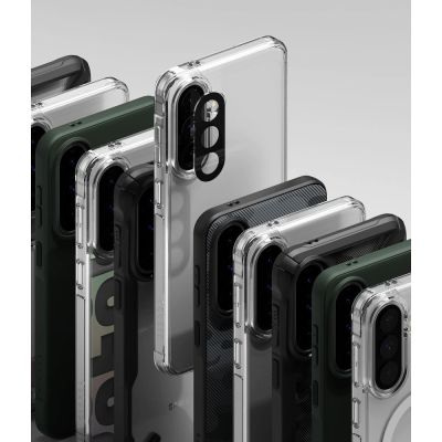 7. Etui Ringke Fusion X na Samsung Galaxy A57 5G - czarno-szare