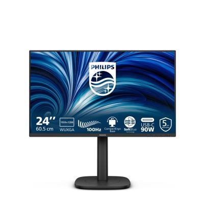 Philips 3000 series 24B2U3301D/00 monitor komputerowy 61,2 cm (24.1") 1920 x 1200 px WUXGA LCD Czarny