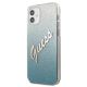 2. Etui Guess Glitter Gradient Script na iPhone 12 mini - niebieskie