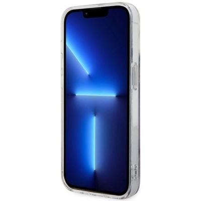 5. Etui Guess Golden Marble MagSafe na iPhone 14 Pro - purpurowe