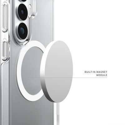 3. UAG Scout Clear Magnet - etui z wbudowanym modułem magnetycznym do Samsung Galaxy S26 (ice/white)