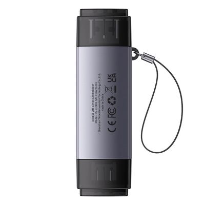 2. Czytnik kart Baseus Lite Series USB-A/USB-C 3.0 SD/TF - szary
