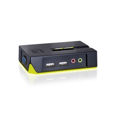 LevelOne KVM-0221 przełącznik KVM Czarny, Zielony