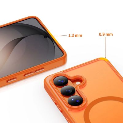 5. Etui Tech-Protect Magmat MagSafe na Samsung Galaxy S26 - pomarańczowo-matowe