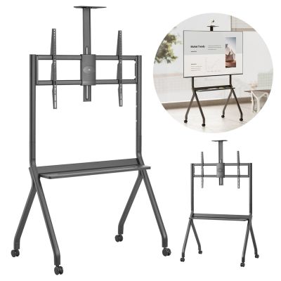 2. MACLEAN WÓZEK DO TV, PÓŁKA NA KAMERĘ, NA KÓŁKACH, 55-100", MAX. OBCIĄŻENIE 120KG/10KG PÓŁKA, MAX. VESA 900X600 MC-114 B