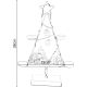 4. ŚWIECZNIK METALOWA CHOINKA LED 38CM BIAŁA