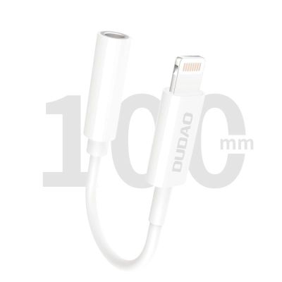 3. Dudao adapter audio przejściówka do słuchawek z Lightning na mini jack 3,5 mm biały (L16i white)