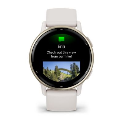 2. Zegarek Garmin Vivoactive 5 42mm Kremowo-złoty
