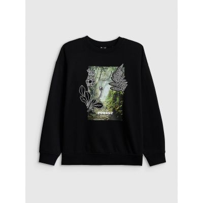 7. Bluza dresowa loose bez kaptura damska 4F 4FRSS26TSWSF2837-20S
