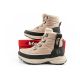 10. Lee Cooper buty sportowe damskie zimowe trekkingowe ocieplane beżowe czarne