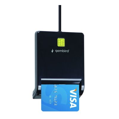 GEMBIRD UNIWERSALNY CZYTNIK KART SMART CARD USB, CZARNY