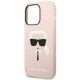 6. Etui Karl Lagerfeld Silicone Karl's Head na iPhone 14 Pro Max - różowe