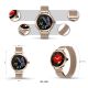 15. Smartwatch Damski VELTORI VT340-1 Złota Bransoleta + Różowy Pasek Silikonowy