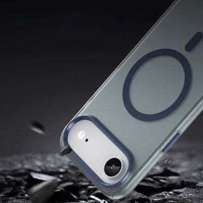 9. Etui Magnetic Abrasive na iPhone 17 Air kompatybilne z MagSafe - matowe niebieskie