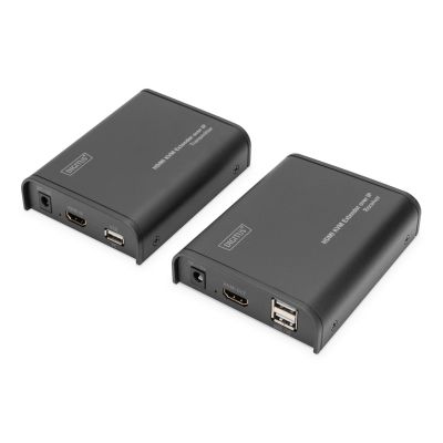 8. DIGITUS PRZEDŁUŻACZ (EXTENDER) KVM HDMI+USB 120M PO CAT.5E UTP/IP 1080P FHD 60HZ AUDIO (ZESTAW) DS-55202