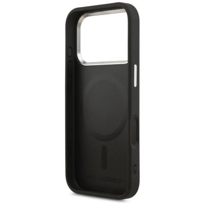 7. Etui Karl Lagerfeld Point & Metal Logo MagSafe do iPhone 17 Pro - czarne