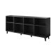 4. Komoda ETNA 200x42x82 czarny mat + dąb craft
