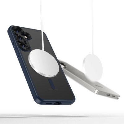 4. Etui Tech-Protect MagMat MagSafe na Samsung Galaxy S25 - przezroczysto-niebieskie