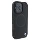 4. Etui BMW Signature Leather Half Textured & Circle MagSafe na iPhone 16 Pro - czarne