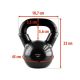 13. Kettlebell żeliwny pokryty winylem HMS KNV12 BLACK 
