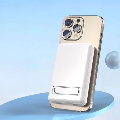 5. Powerbank Dudao K14S+ 10000mAh 20W USB-A / USB-C / MagSafe z podstawką - biały