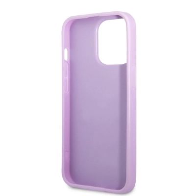 7. Etui Guess Saffiano 4G Small Metal Logo na iPhone 13 Pro Max - purpurowe