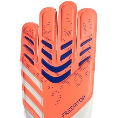 5. Rękawice bramkarskie dla dzieci adidas Predator Glove Training biało-pomarańczowe JN5361