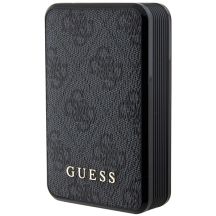 Powerbank Guess 4G Leather Metal Logo 18W 10000mAh - czarny