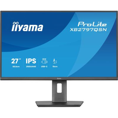 4. iiyama ProLite XB2797QSN-B1 monitor komputerowy 68,6 cm (27") 2560 x 1440 px Quad HD LCD Czarny