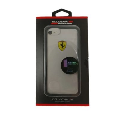 2. Etui Ferrari Transparent na iPhone 7 / 8 / SE 2020 / SE 2022 - przezroczysto-czarne